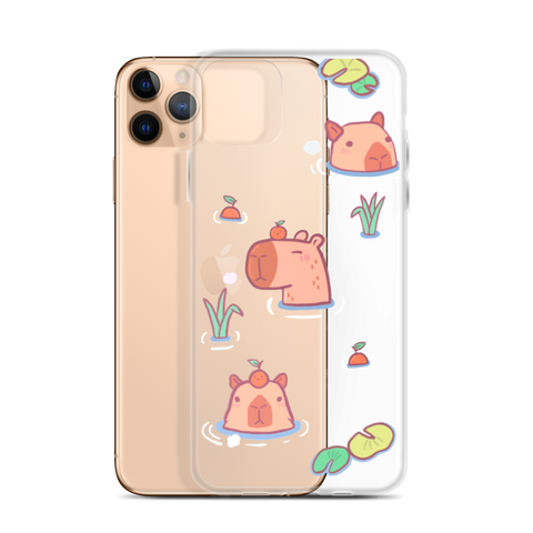 Poco the Capybara Clear Flexible Case for iPhone